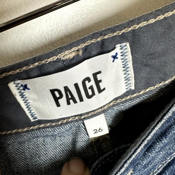 Paige Jimmy Jimmy Skinny Low Rise Jeans Blue Medium Wash Cotton Blend Size 26 - Picture 7 of 12